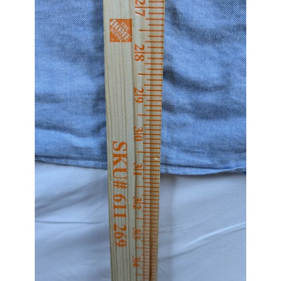 VTG LL Bean Mens Blue Short Sleeve Button-Up Shirt Size 17 1/2 USA Single Stitch - Picture 4 of 9